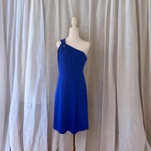 BANANA REPUBLIC One Shoulder Royal Blue Dress